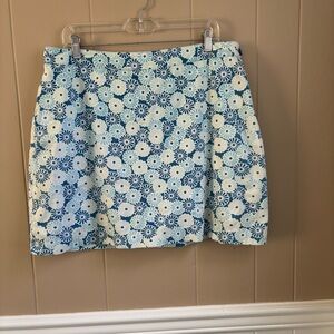EP Pro Women’s Golf Skort/Skirt With Blue and White Floral Print. Size 16(XL)